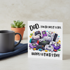 Dad You're Next Level Fathers Day Card - Square Greetings Card