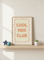 A4 Kids Room Decor Print: Join the Cool Club – Fun Wall Art for Little Legends