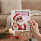 'Merry Christmas Bitch' Square Card for a Cheeky Christmas Message