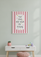 “This Room Was Made For Playing” A4 Kids' Print - Fun Wall Art