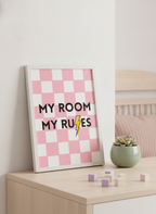 My Room My Rules A4 Print – Essential Wall Art for Every Kid's Den