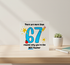 More than 67 Reasons You're the Best Teacher Card | Square
