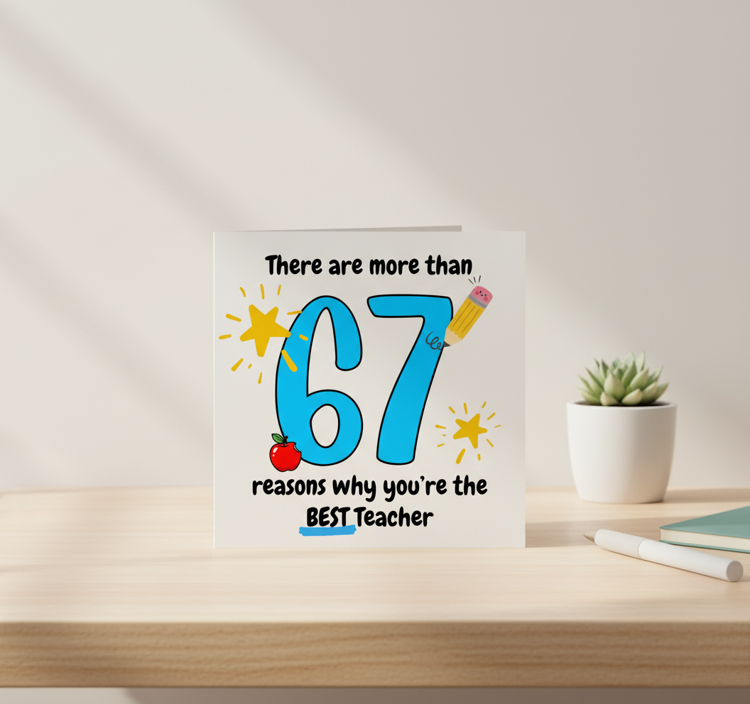 More than 67 Reasons You're the Best Teacher Card | Square