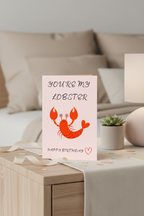 You’re My Lobster Birthday Card – Cute Card for Partner or Friend