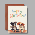 Funny Dog Birthday Card | Wine & Dogs Happy Birthday