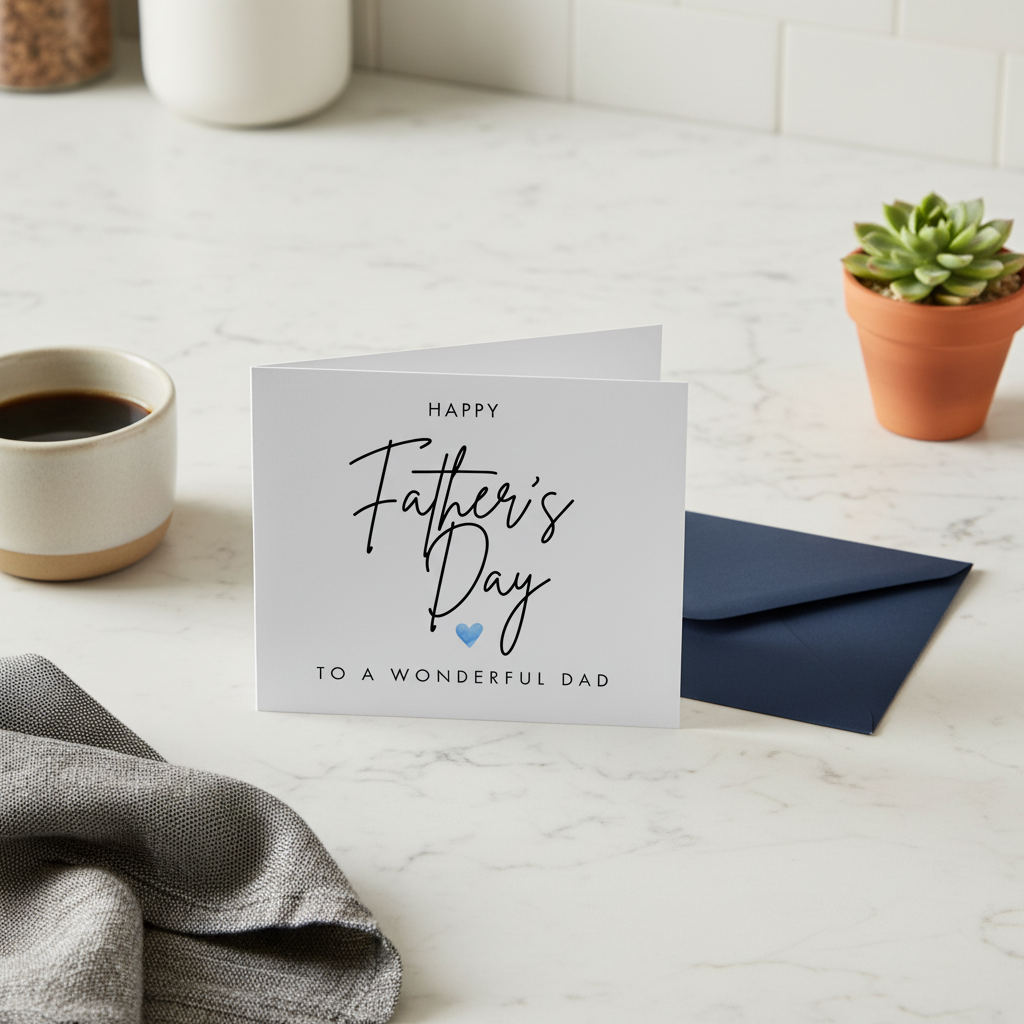 Wonderful Dad Father's Day Card - Square Greetings Card
