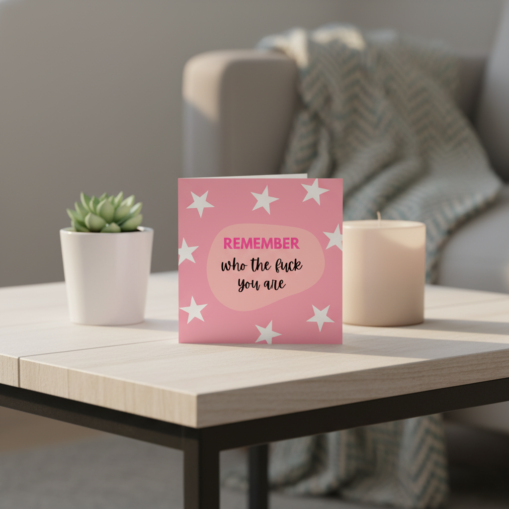 Remember Who You Are - Sassy Empowerment Card for a Mighty Mate