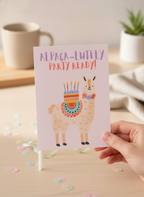 Get Your Groove On! Alpaca Birthday Card - A5 Celebration Card