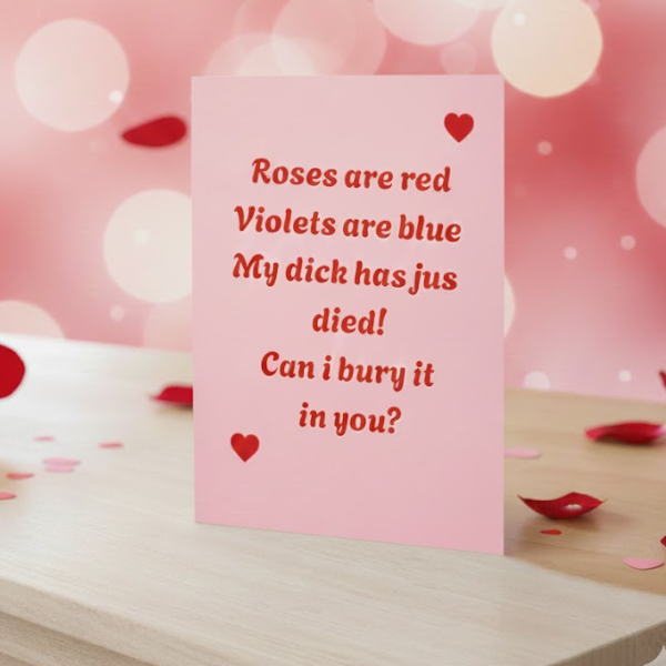 Funny Poem Rude Valentine’s Day Card For Her
