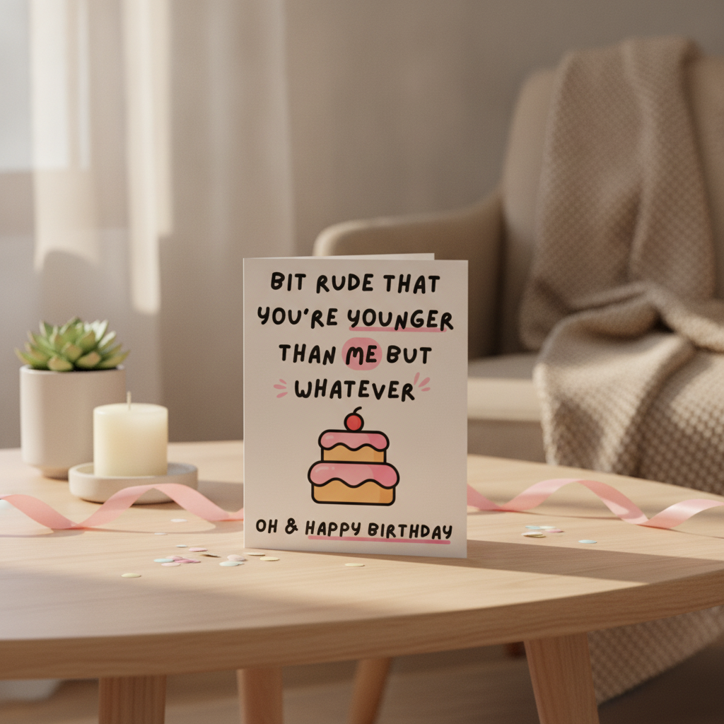 Happy Birthday, You Whippersnapper! Bit Rude You're Younger Than Me Card - Square