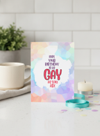 As Gay As You Are Birthday A5 Card - Funny Birthday Card