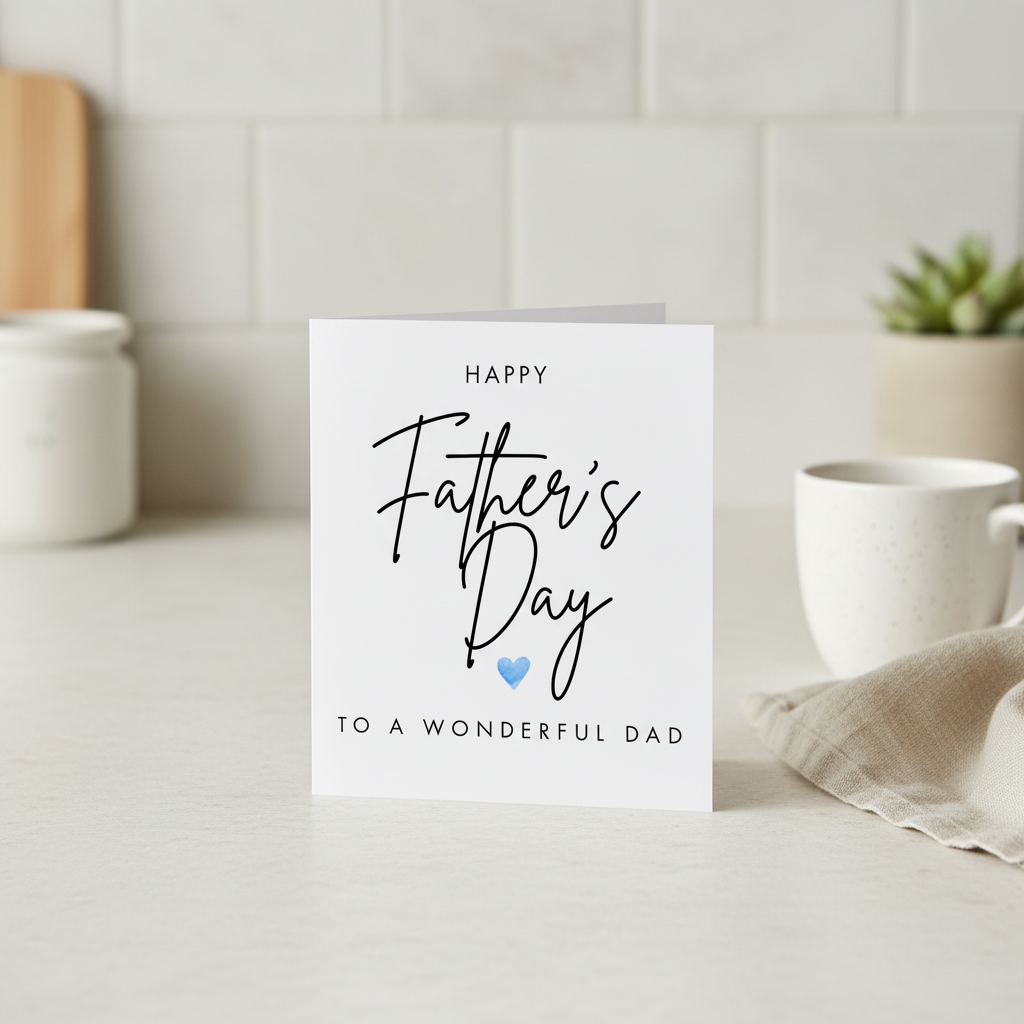 Wonderful Dad Father's Day Card - Square Greetings Card