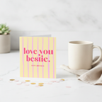 Happy Birthday Bestie Square Card - For Your Favourite Pal's Big Day