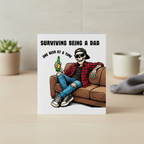 Surviving Dad One Beet at a Time Father's Day Card (Square)