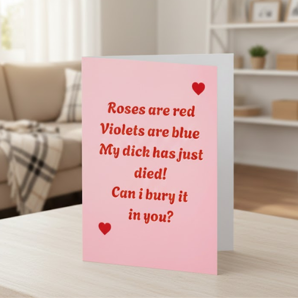 Funny Poem Rude Valentine’s Day Card For Her