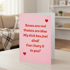 Funny Poem Rude Valentine’s Day Card For Her
