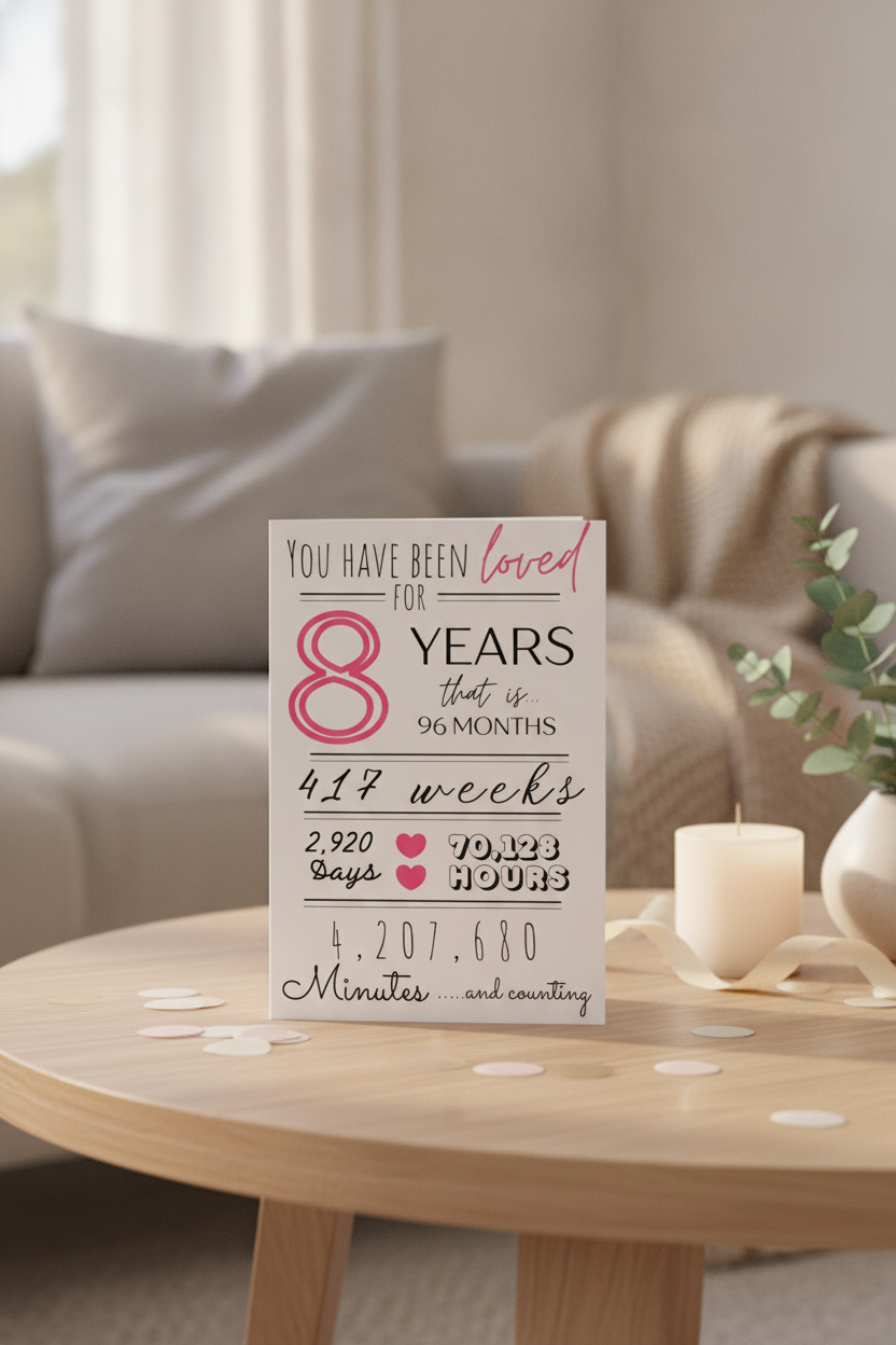 Birthday Card A5: 'You Have Been Loved For' - Personalised Countdown