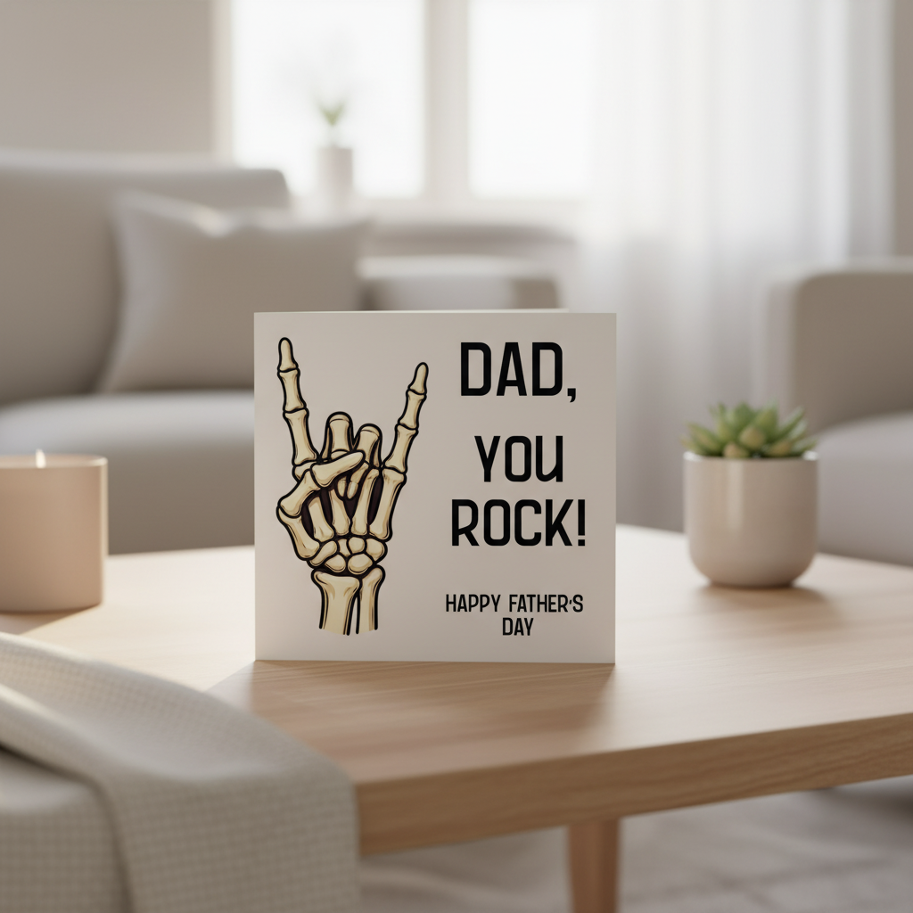 Dad You Rock Fathers Day Card - Square Card