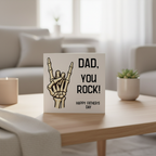 Dad You Rock Fathers Day Card - Square Card