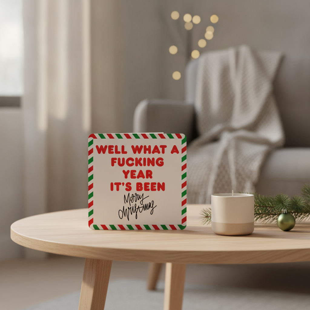 What a Year It's Been Christmas Card - Square Festive Humour