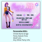 Personalised K-Pop Kids Birthday Party Invitations | Custom Name, Age & Details | Packs of 10, 20 or 30 | Includes Envelopes
