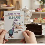Funny Old Lady Birthday Card