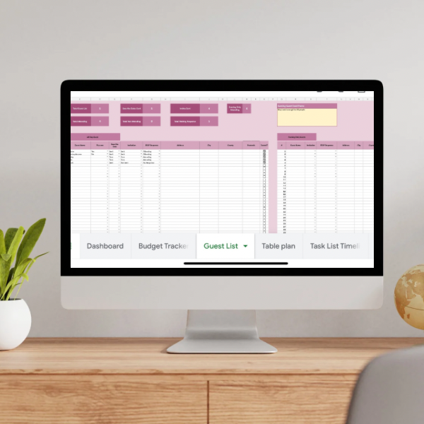 Wedding Planner Google Sheet