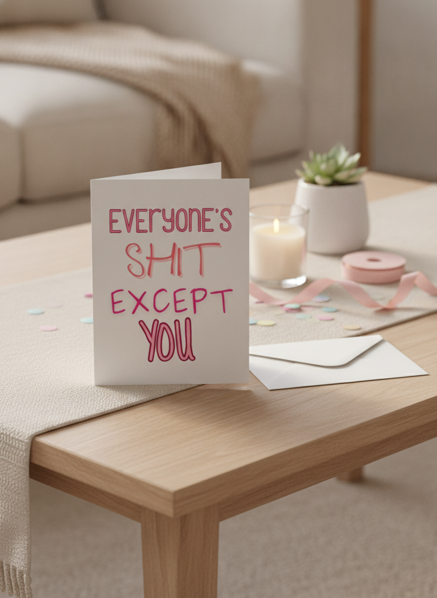 Everyone Is Shit - Birthday Card