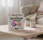 Blooming Lovely Mum Birthday Card - A Special Square Card for Her Day
