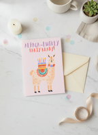 Get Your Groove On! Alpaca Birthday Card - A5 Celebration Card