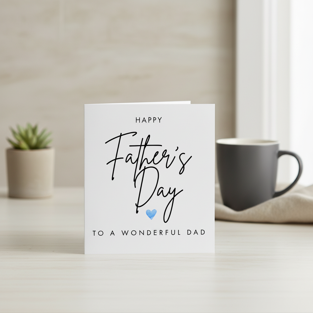 Wonderful Dad Father's Day Card - Square Greetings Card