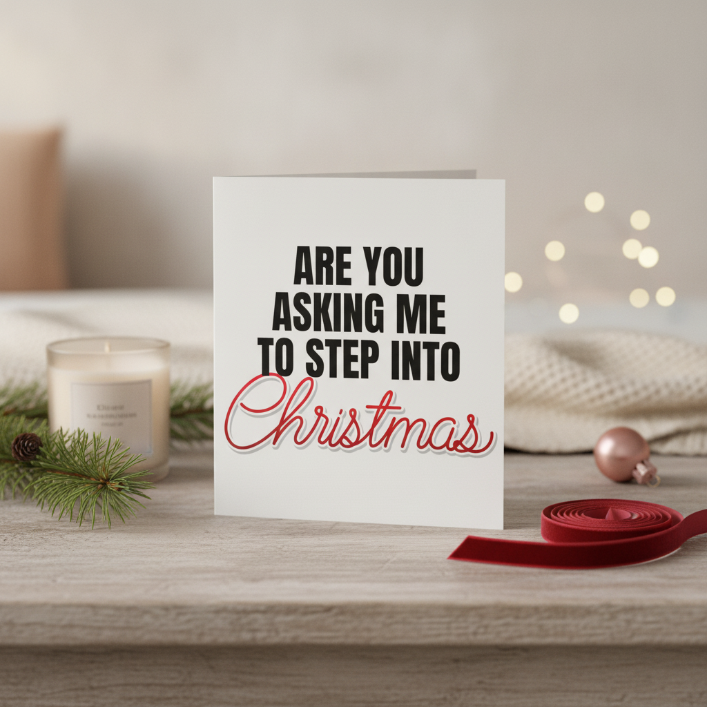 Step into Christmas: A Jolly Square Card for the Festive Season