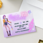 Personalised K-Pop Kids Birthday Party Invitations | Custom Name, Age & Details | Packs of 10, 20 or 30 | Includes Envelopes