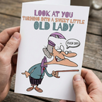 Funny Old Lady Birthday Card