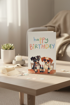 Funny Dog Birthday Card | Wine & Dogs Happy Birthday