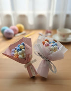 Mini Pink Crochet Daisy Bouquet