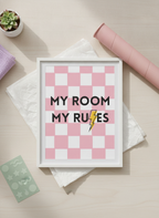 My Room My Rules A4 Print – Essential Wall Art for Every Kid's Den