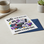 Dad You're Next Level Fathers Day Card - Square Greetings Card