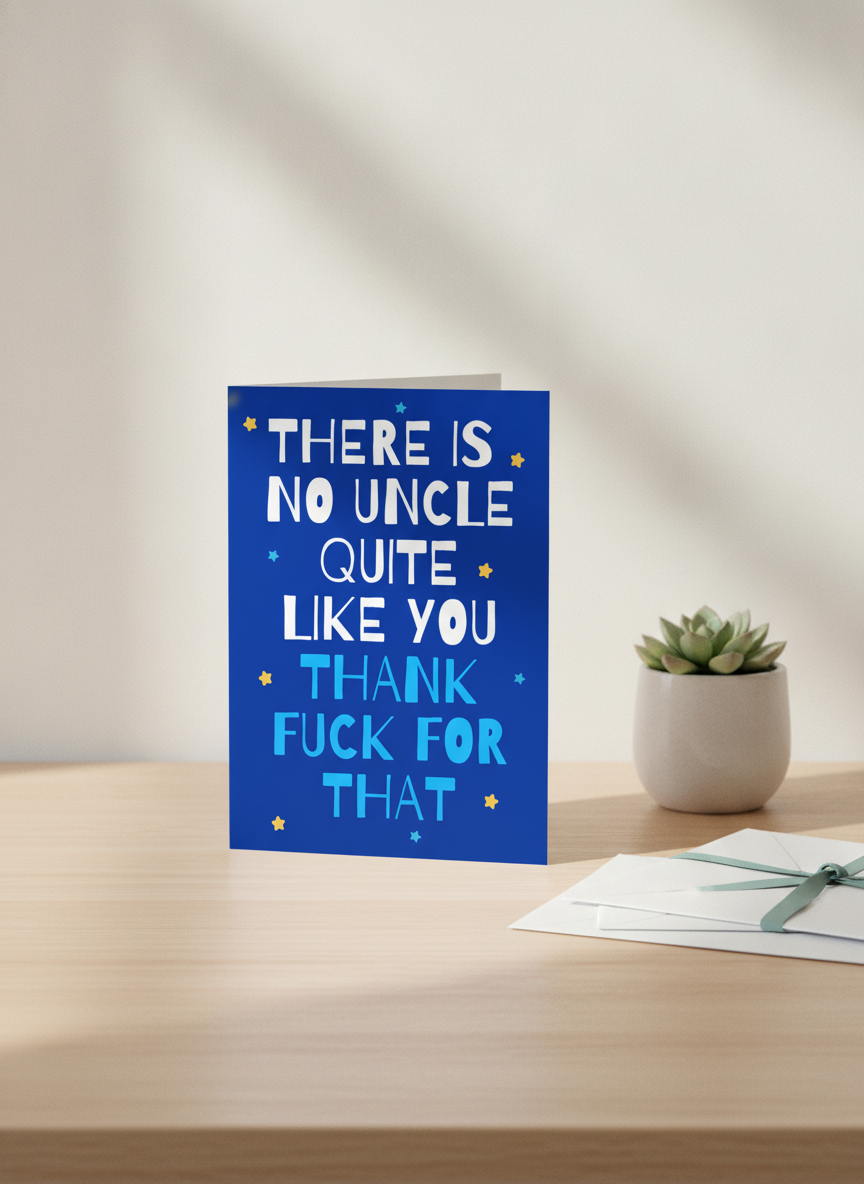 To the Best (and Funniest) Uncle A5 Card - He's One of a Kind