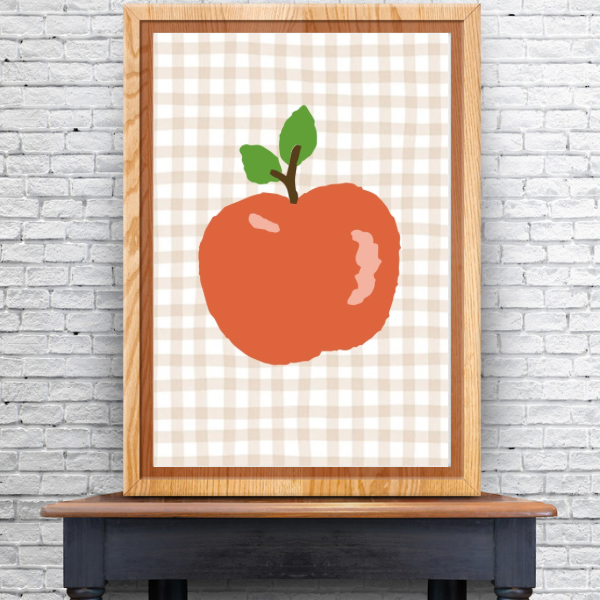 Apple Gingham Kitchen Print
