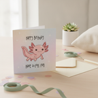 Have a Lotl Fun Axolotl Birthday Card - Square Greeting Card