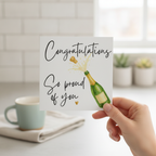 Congratulations So Proud Of You Square Card - Send Your Best Wishes