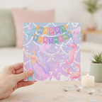 Whimsical Mermaid Birthday Card - Ocean Enchantment Square