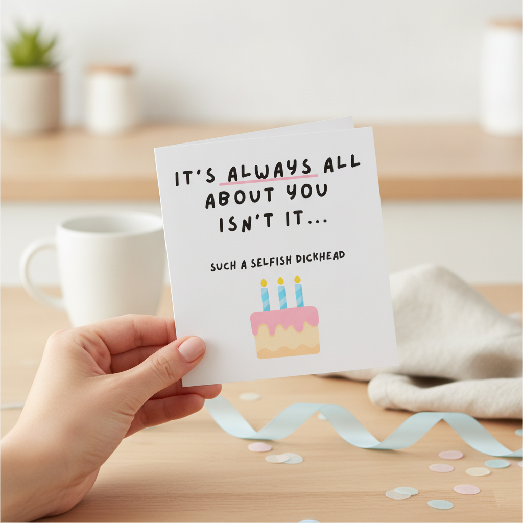 Happy Birthday 'It's Always About You' Square Card for a Special Day