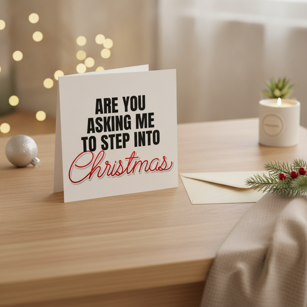 Step into Christmas: A Jolly Square Card for the Festive Season