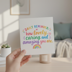 Daily Reminder Affirmation Card – A Square Card for a Little Pick-Me-Up