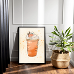 Autumn A4 Wall Prints – Pumpkins, Cosy Quote & Pumpkin Spice Latte | Print Only or Framed