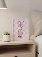 Boba Tea 'Good Vibes' A4 Print for Kids' Rooms – PacaPrints Original