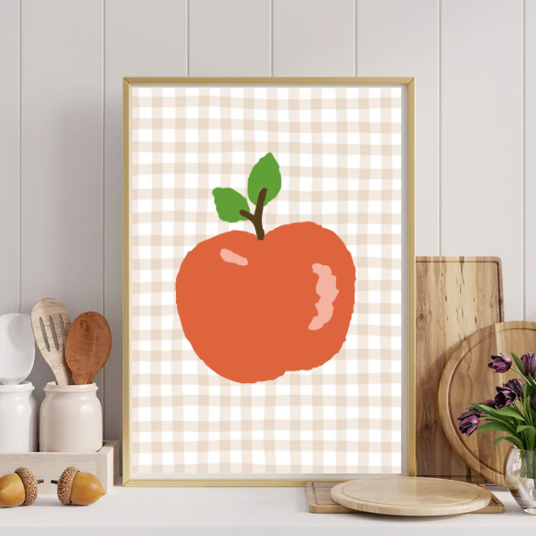 Apple Gingham Kitchen Print