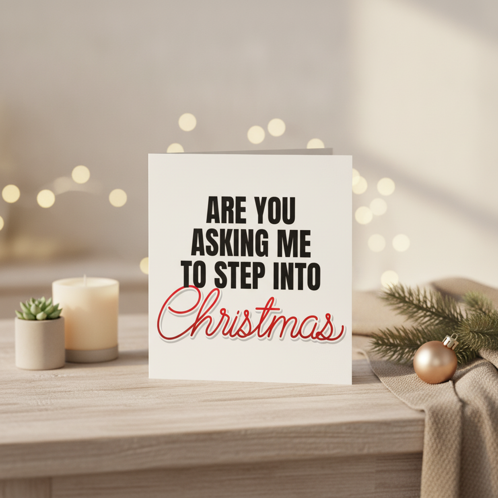 Step into Christmas: A Jolly Square Card for the Festive Season